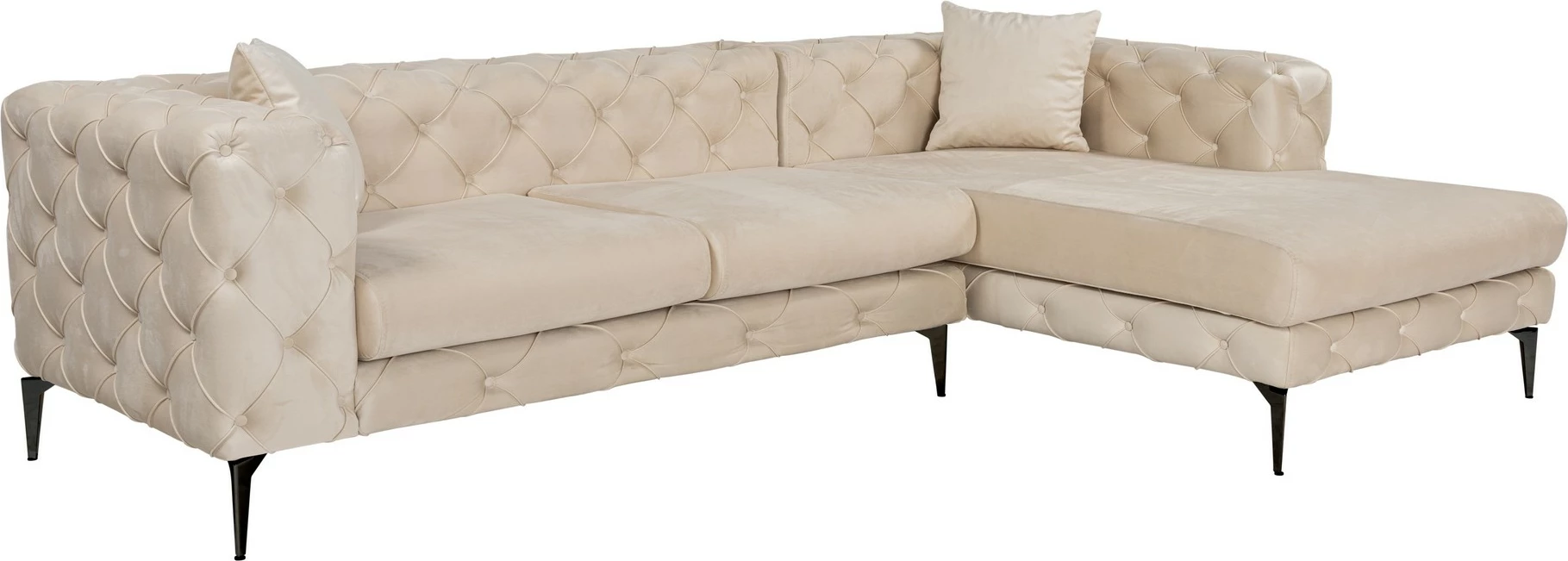 Këndare Atelier del Sofa Como Eco, e djathtë, bezhë dhe e zezë