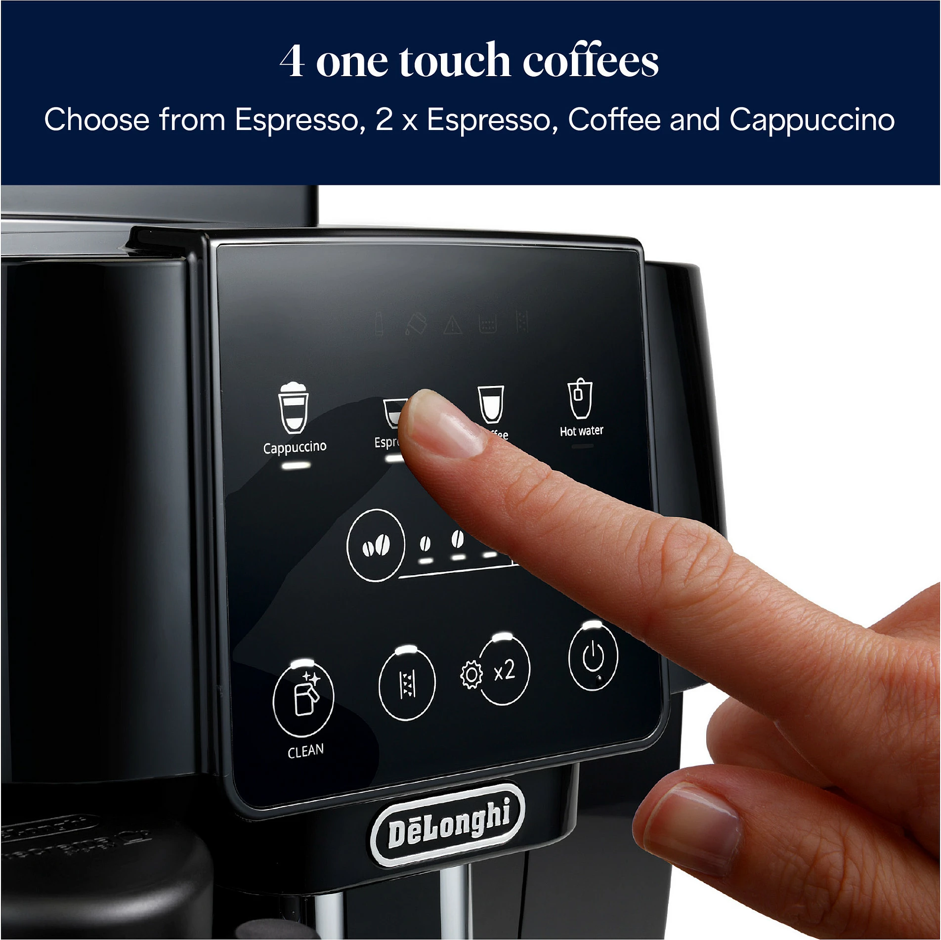 Aparat kafeje DeLonghi Magnifica, 1.8L, 250g, 1450W, e zezë