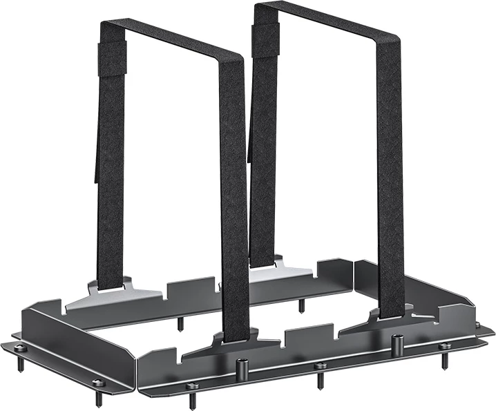 Komplet montimi për bateri EcoFlow LFP 2kWh, me rripa montimi, i zi