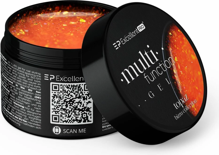 Xhel për thonj për femra Excellent PRO Multifunction Gel Topaz, 15g