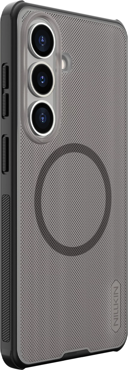 Mbështjellës Nillkin Super Frosted Shield Pro magnetik (MagSafe) për Samsung Galaxy S26, PC+TPU, i tejdukshëm i zi