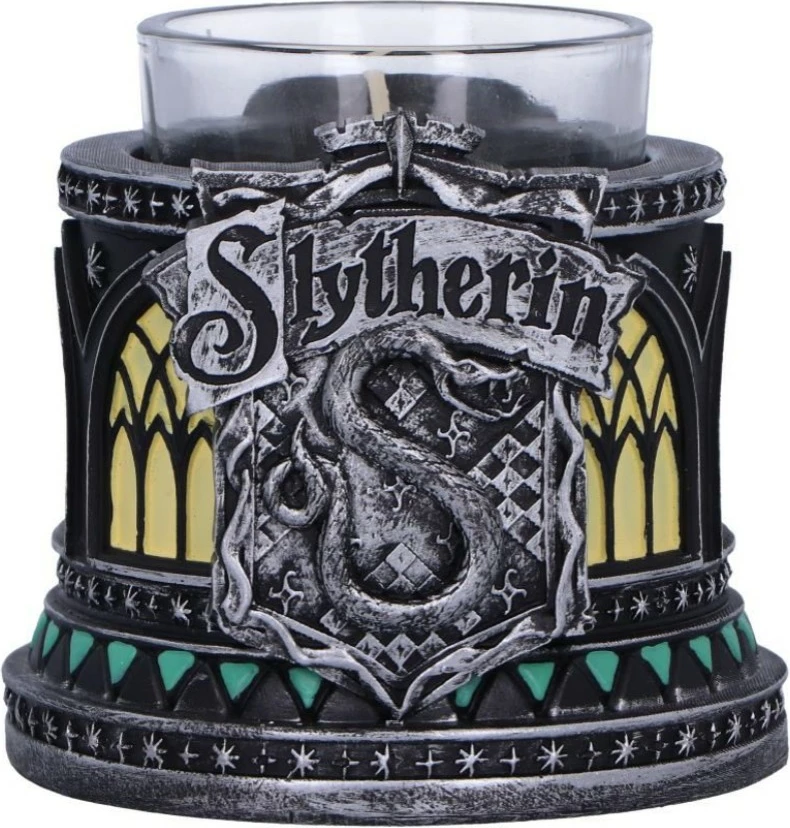 Mbajtëse qiriu NEMESIS NOW Harry Potter Slytherin Tea Light 8 cm, e zezë/jeshile