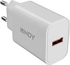 Karikues muri LINDY 73412, 18W, 1x USB, Fast Charge, i bardhë