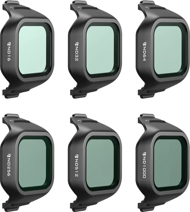 Set filtra ND, Freewell, DJI Mini 5 Pro All Day 6 Pack FW-MN5-ALD, ND16/32/64/256/512/1000, xhami optik HD, kornizë alumin, set