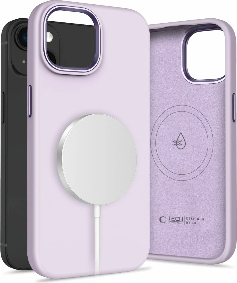 Mbështjellës Tech-Protect Silicone Pure MagSafe për iPhone 15, Violet