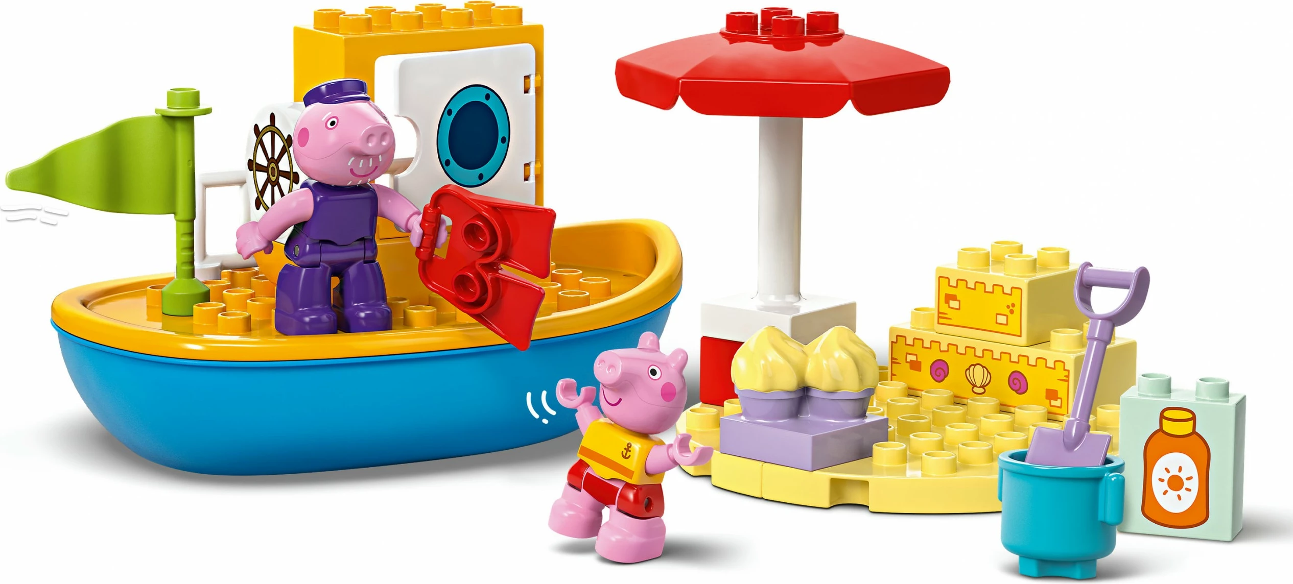 Set ndërtimi LEGO DUPLO 10432 Peppa Pig Boot Trip, 23 pjesë, multikolor