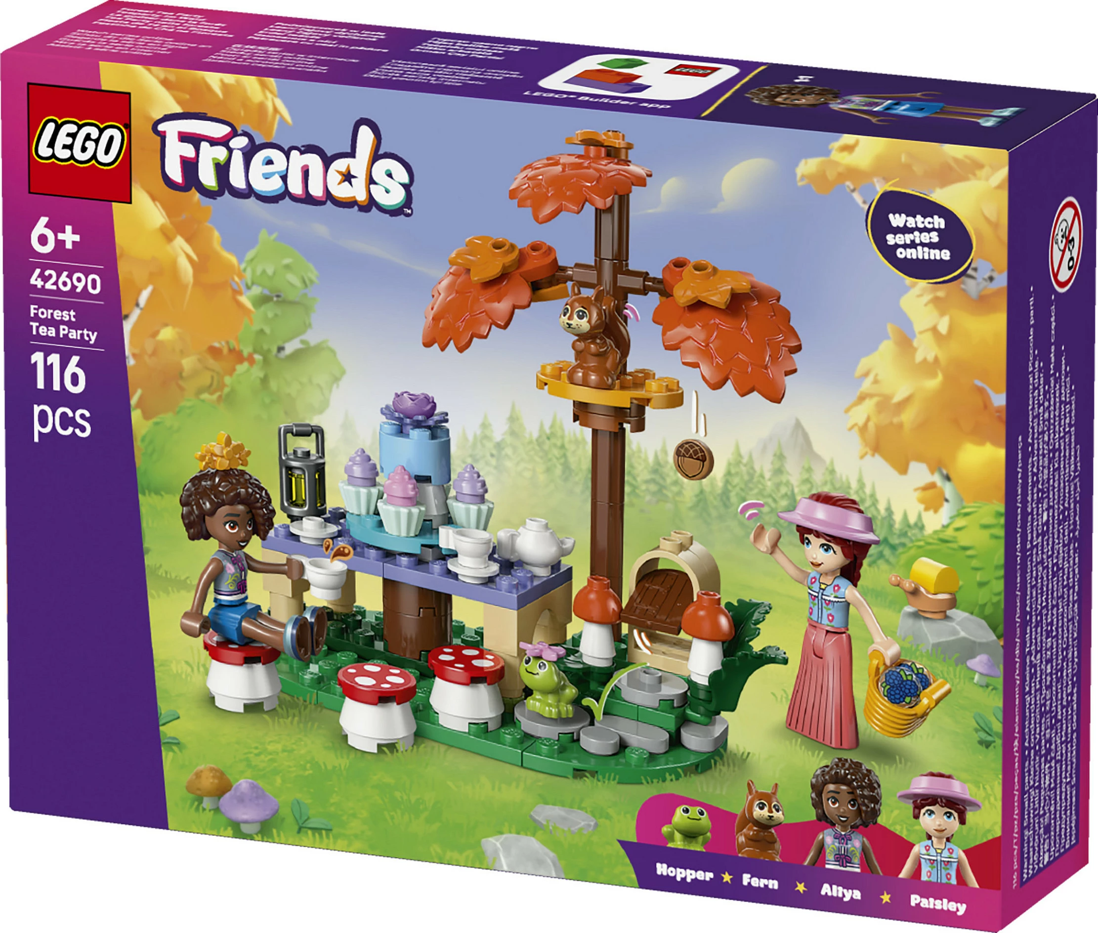 Set ndërtimi LEGO Friends 42690 Tea Party në Pyll, 116 pjesë, 6+ vjet, multikolor