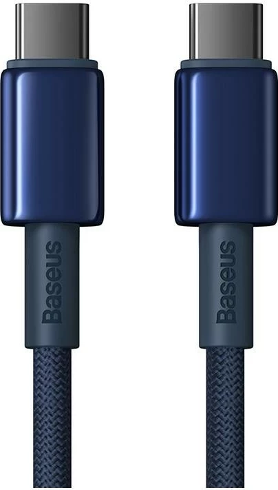 Kabëll Baseus Tungsten Gold USB-C/USB-C, 100W, 2m, ngjyrë blu