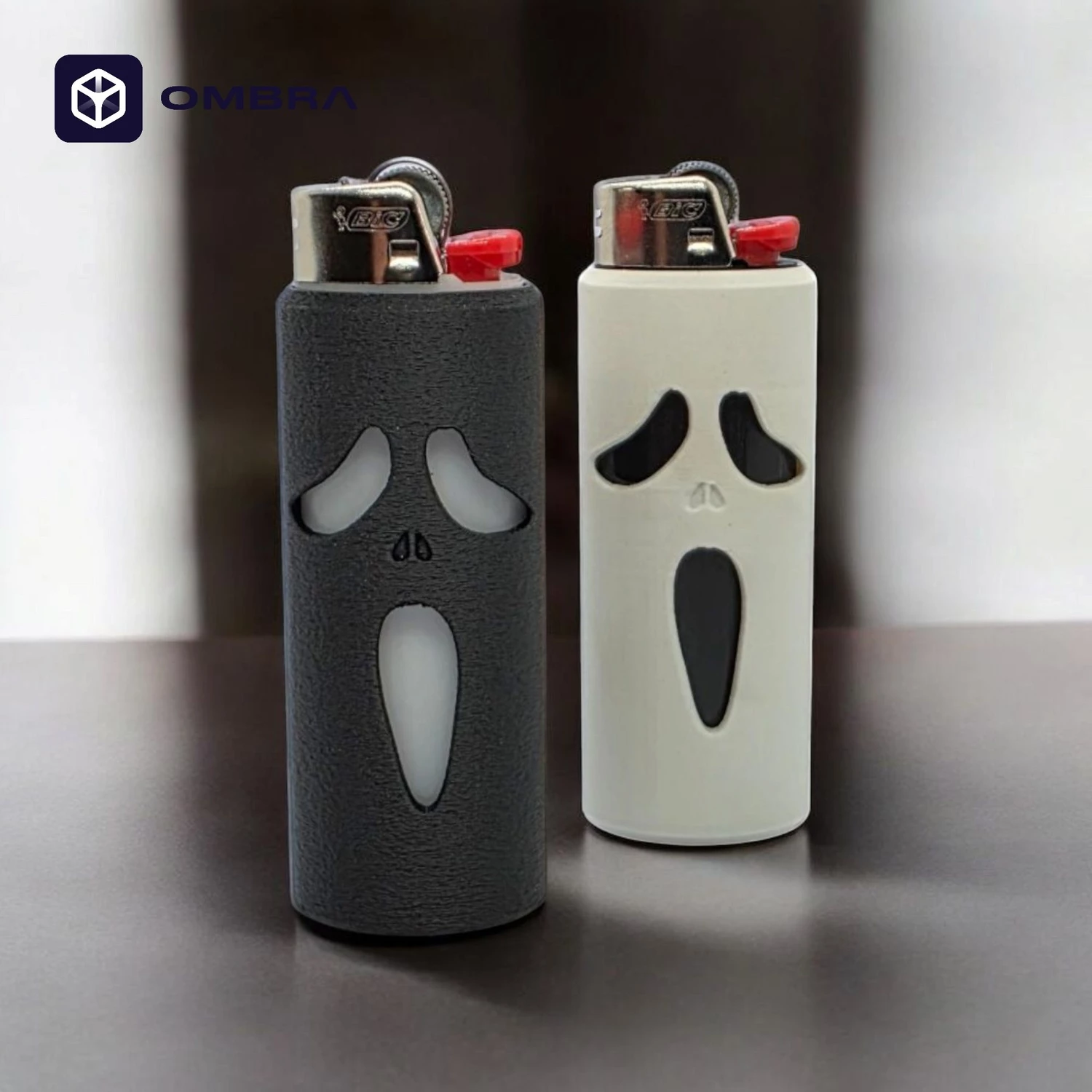 Mbajtëse për çakmak BIC, dizajni "Scary Movie Bic Case", e zezë