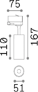 Drita të fokusit dhe shinat ndriçuese Fox tr 3-phase 08w cri80 3000k on-off