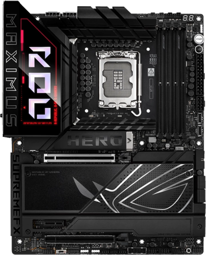 Pllakë amë ASUS ROG Maximus Z890 Hero, LGA1851, ATX, DDR5 4xDIMM, 6x M.2, PCIe 5.0, Wi‑Fi 7, Bluetooth 5.4