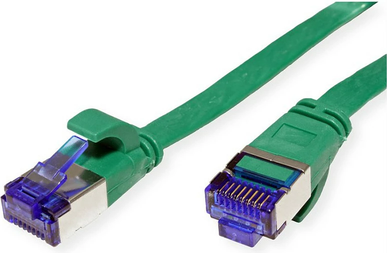 Kablë rrjeti VALUE Cat6a FTP e sheshtë 0.5 m, RJ45, e gjelbër