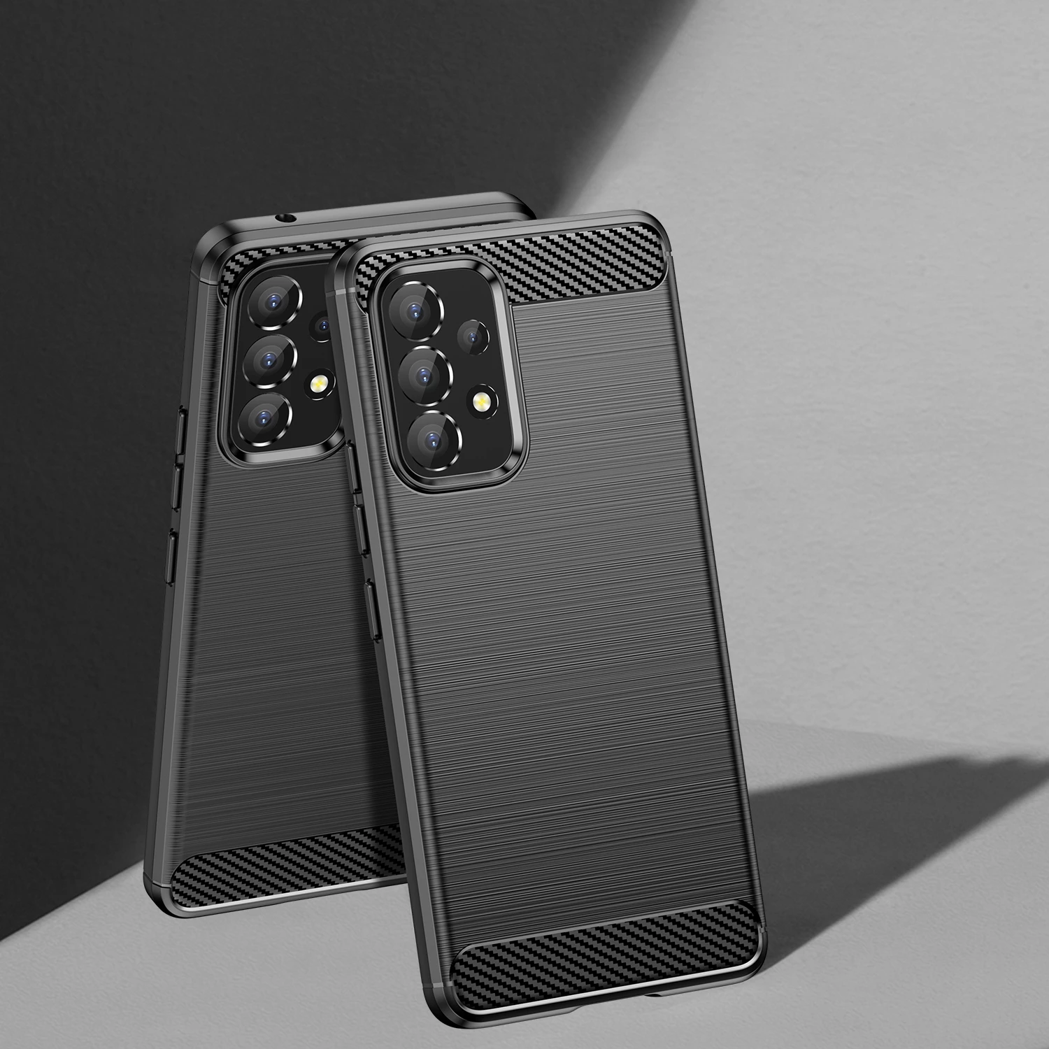 Mbështjellës Hurtel Carbon Case për Samsung Galaxy A53 5G, i zi