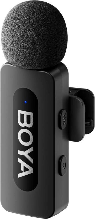 Mikrofon pa tela BOYA BY-V10 V2.0 2.4GHz USB-C, set me transmetues dhe marrës, i zi