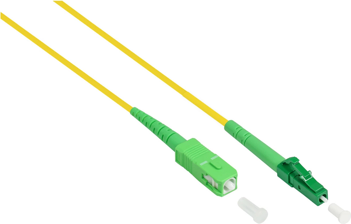 Kabllo fiber optike GoodConnections Alcasa LW-S902LASA, FTTH Single-mode G.652D, LC-SC APC, 2 m, e verdhë