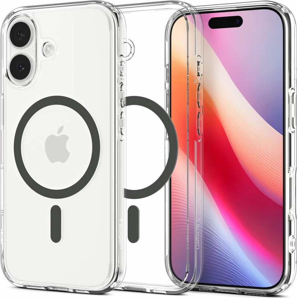 Mbështjellës Spigen Ultra Hybrid MagSafe për iPhone 17, Transparent Gri