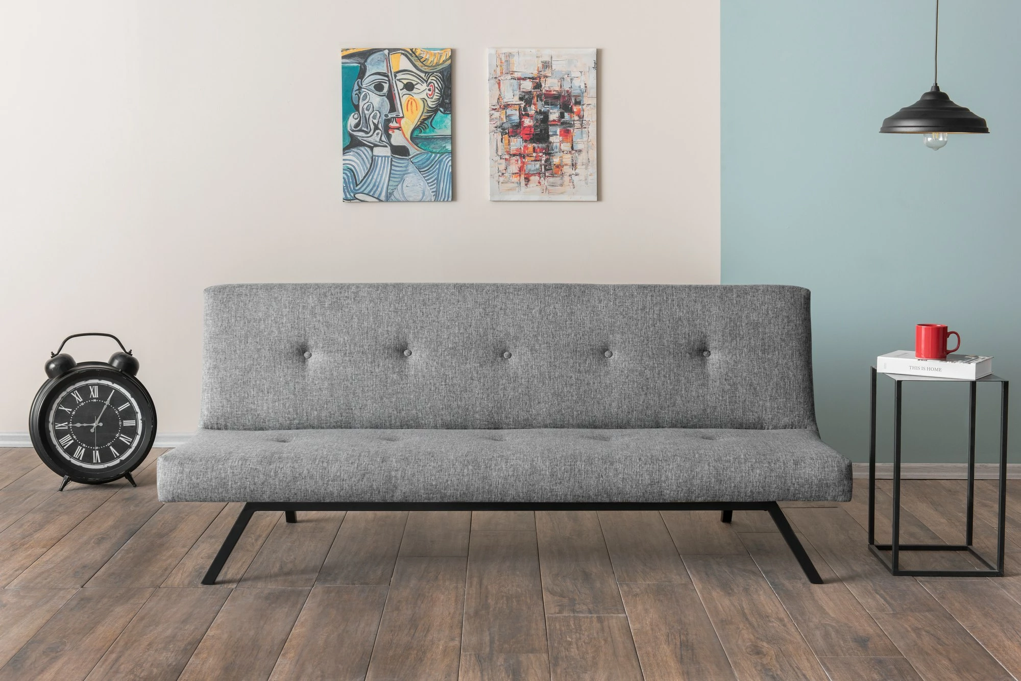 Divan-krevat 3 vende, Atelier del Sofa, Zola, ngjyrë gri e çelët