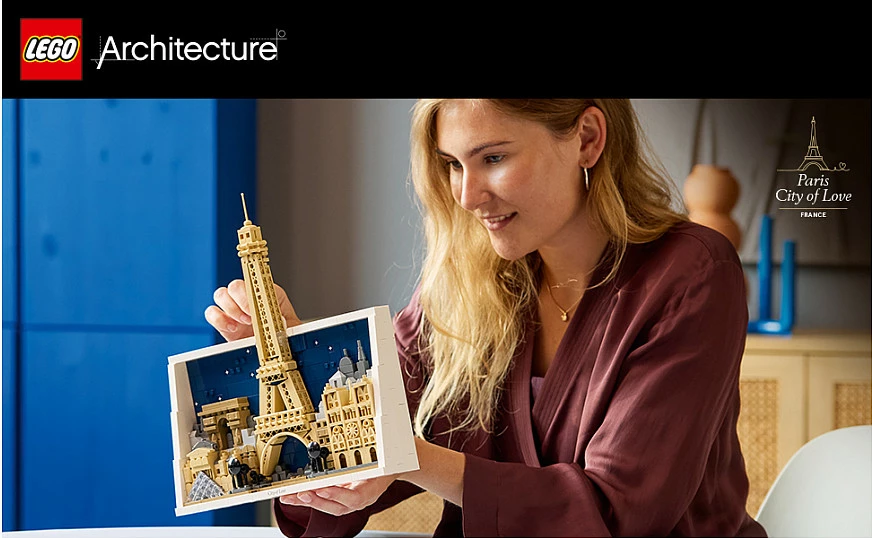 Set ndërtimi LEGO Architecture Paris City of Love 21064, 958 copa, multikolor