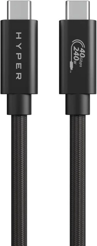 Kabllo USB-C Targus HyperDrive USB4 Performance 1.2m, 240W, 40Gbps, e zezë
