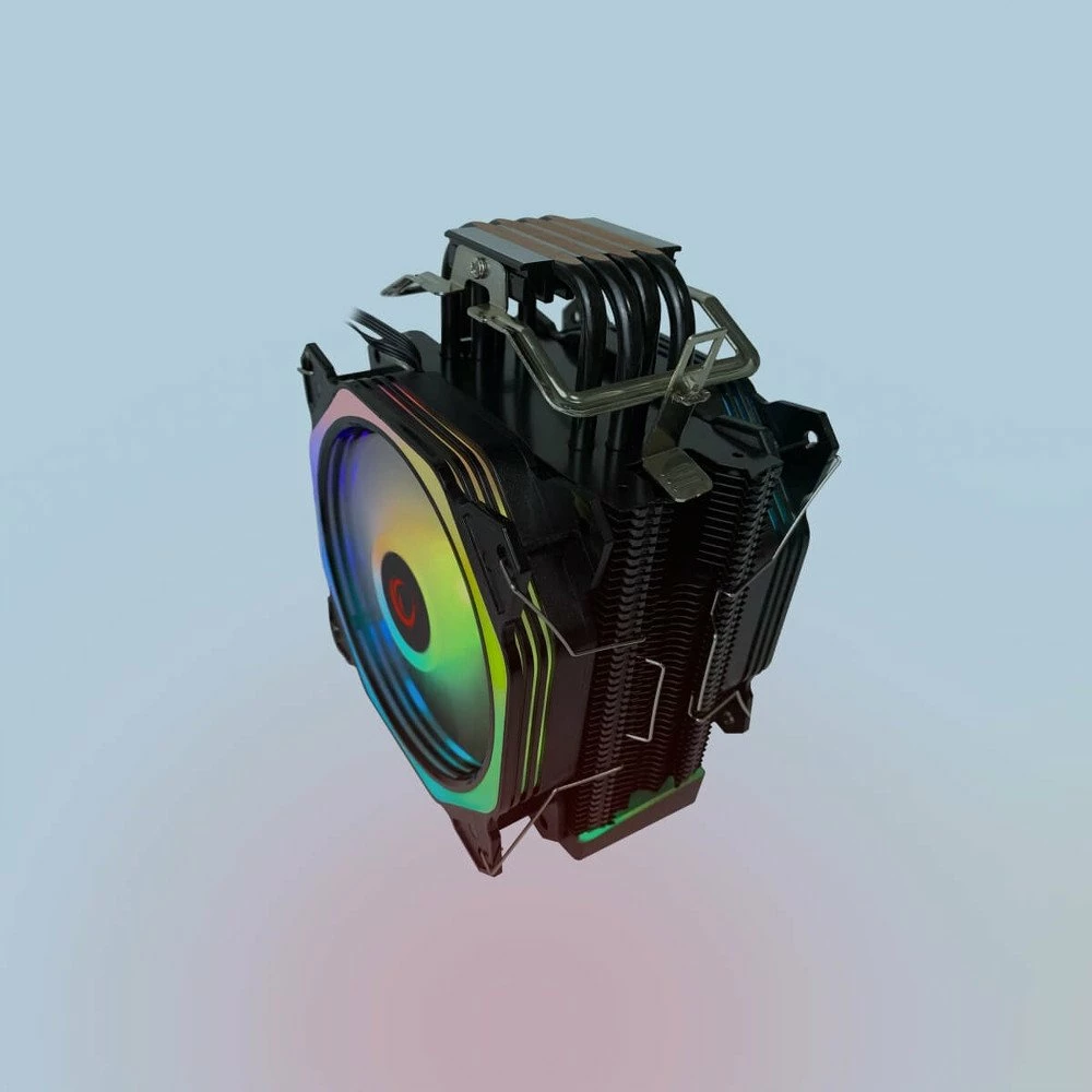 Ftohës CPU Rampage Octagon C60 OCTAGONC60-BLACK, 2x120mm ARGB, 180W TDP, i zi