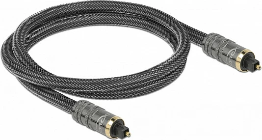 Kabllo optike TOSLINK DeLOCK 1 m, mashkull-mashkull, antracit