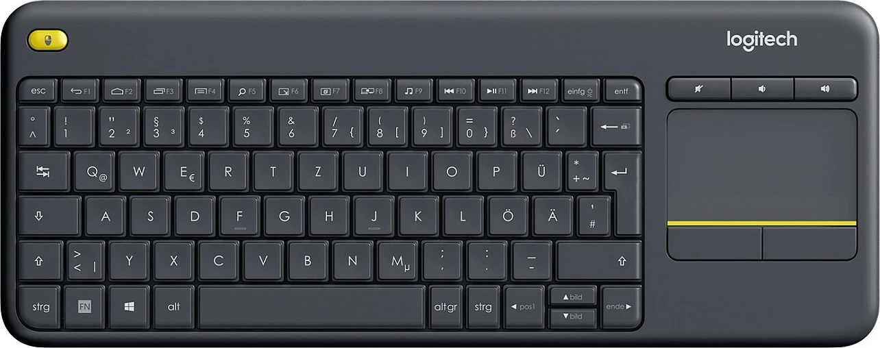 Tastierë wireless Logitech K400 Plus, RF Wireless, QWERTZ, e zezë