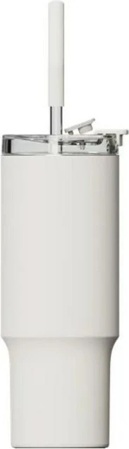 Termokupë Xiaomi Straw Mug XMXGB01PL 1 L, inox, me pipë, e bardhë