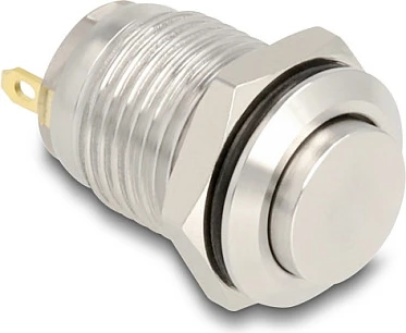 Buton shtypës DeLOCK 20983, 230 V, 3 A, IP65, 23 mm, argjendtë