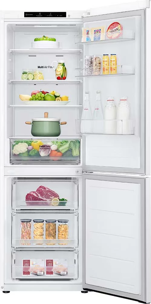 Frigorifer kombinim, LG, GBV21L0ESW, 344 L, 186x60 cm, kompresor Smart Inverter, klasa energjisë E, i bardhë