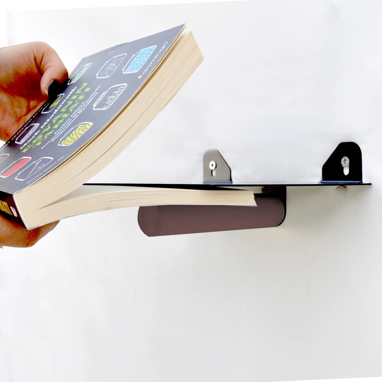 Raft muri Pipe Shelf, ngjyrë kafe dhe e zezë, Hanah Home, Wr042 (2 copë)