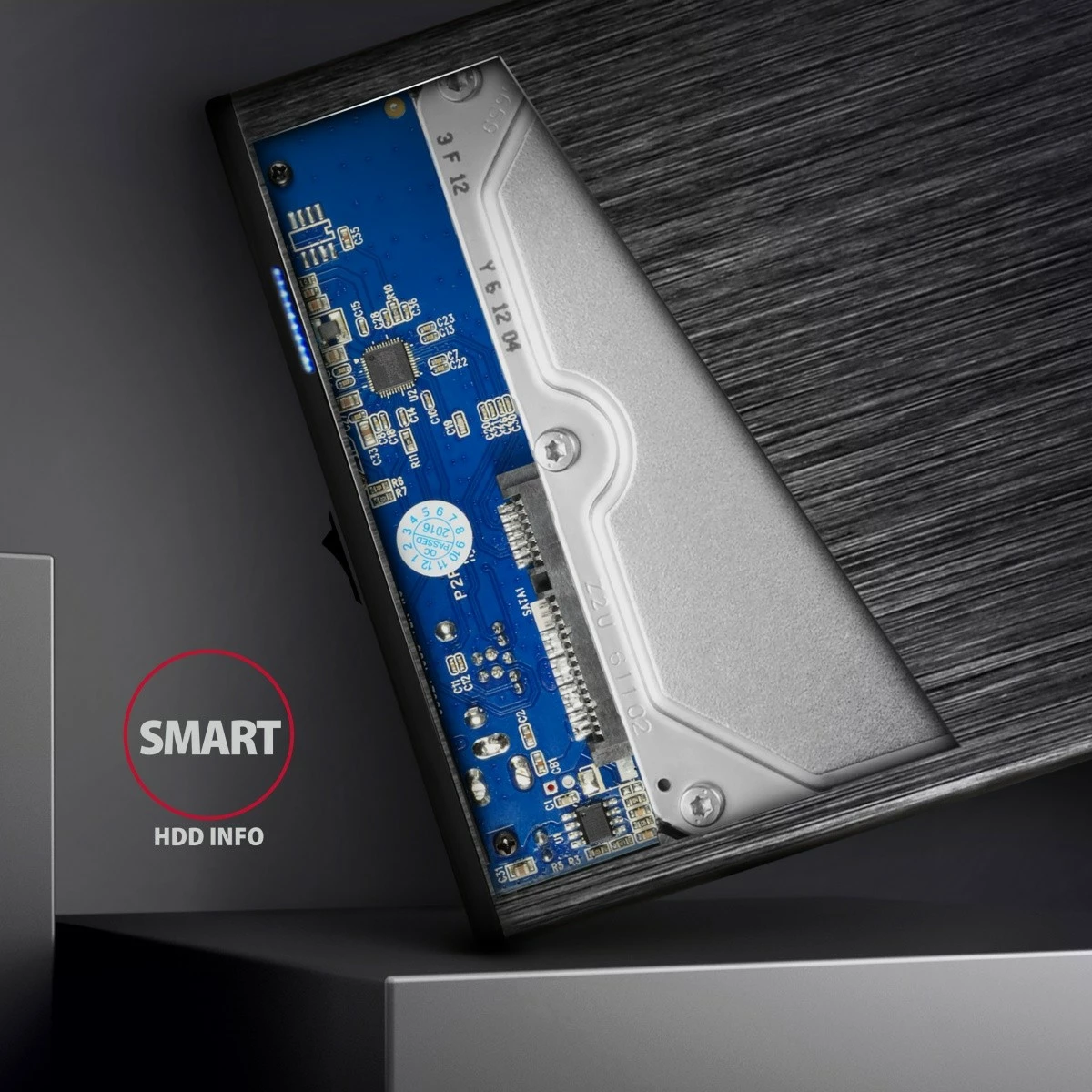 Kasë e jashtme AXAGON EE35-XA3 për hard disk 3.5", USB 3.2 Gen 1, Alumini, E zezë