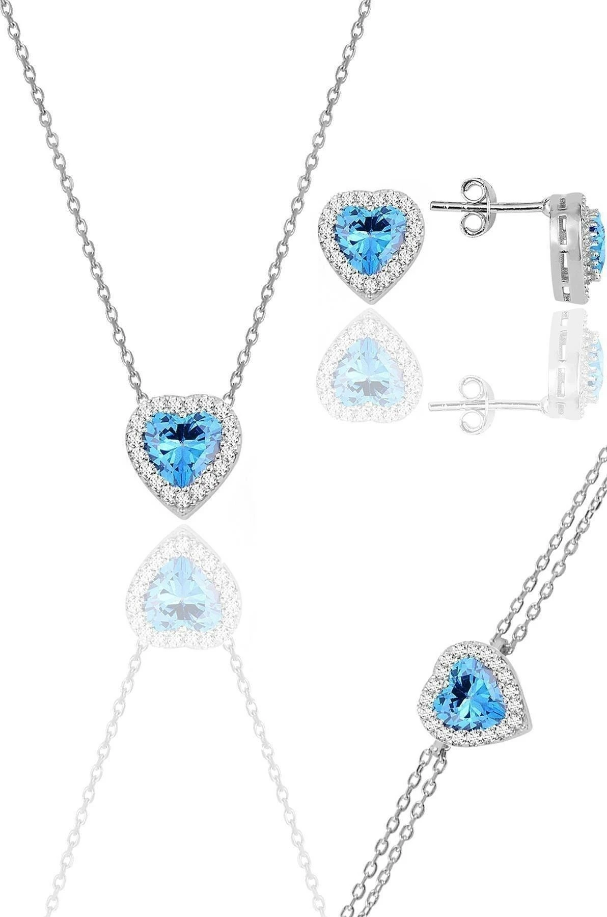 Set varëse, byzylyk dhe vathë argjendi, ngjyrë kaltër, Jumeon SGTL12211