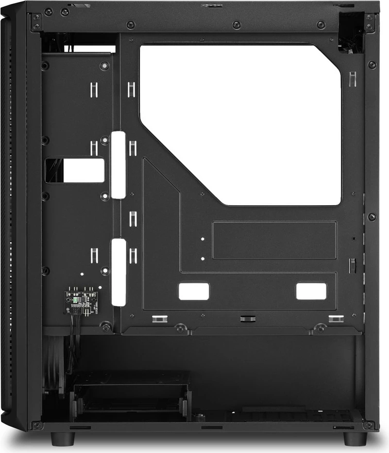 Kasë Sharkoon SK3 RGB, Midi Tower, ATX/micro ATX/Mini-ITX, xham i temperuar, RGB, e zezë