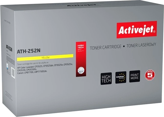 Toner Activejet ATH-252N, për HP dhe Canon, ngjyrë e verdhë