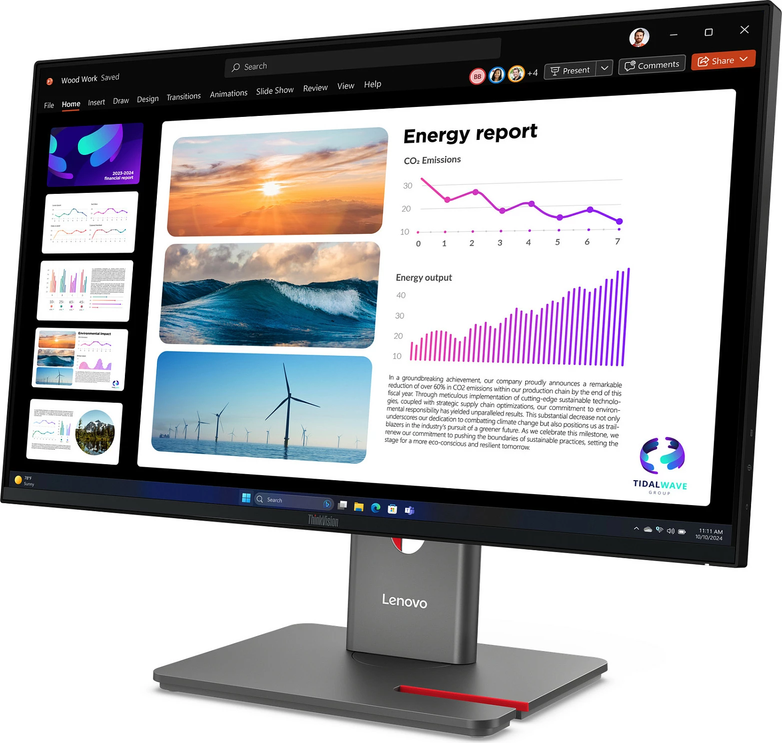 Monitor Lenovo ThinkVision P24Q-40, 23.8", QHD 2560x1440, Raven Black
