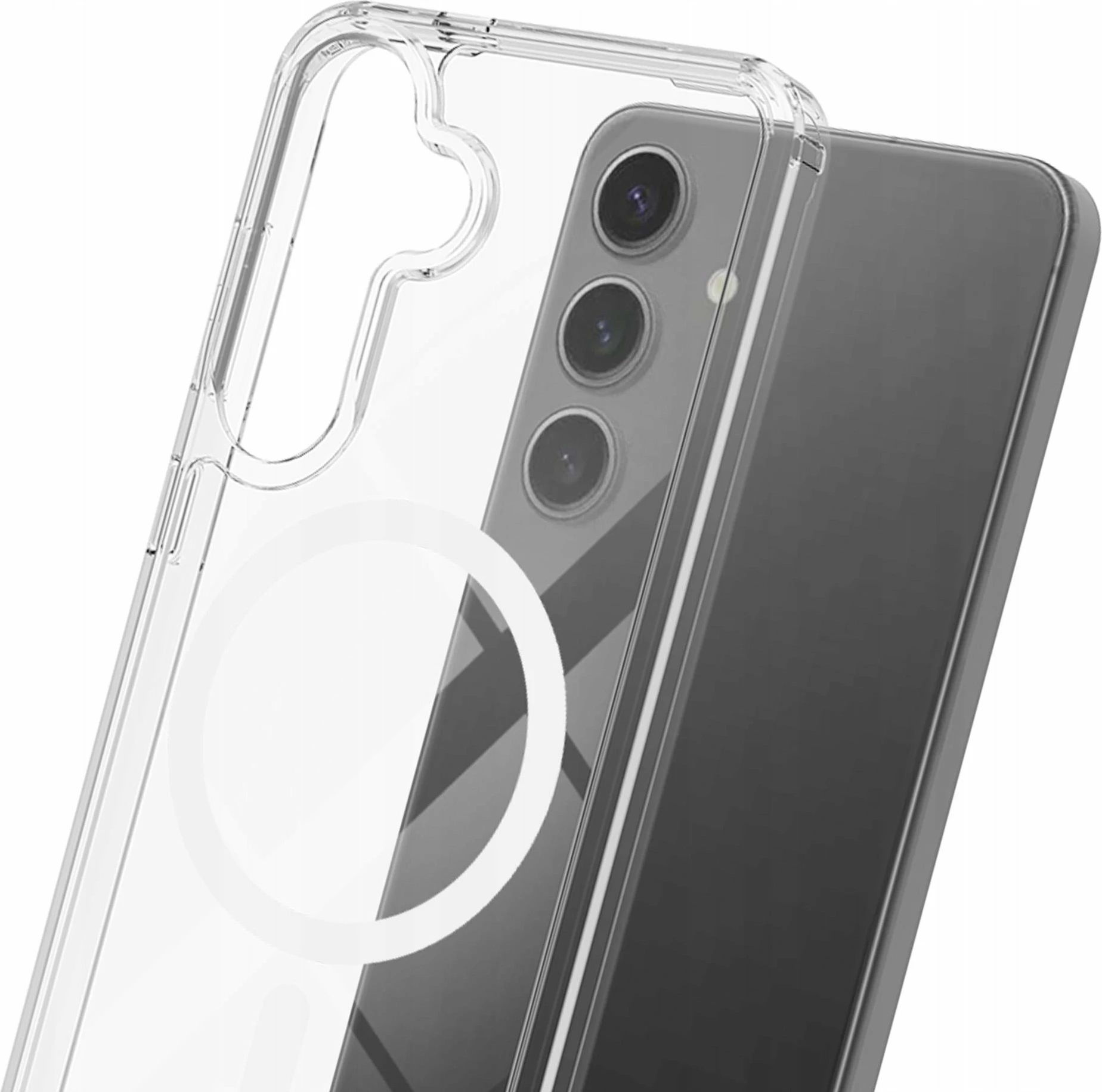 Mbështjellës 3MK Armor MagCase për Samsung Galaxy S25 FE, MagSafe, Military Grade, 1.5 mm, transparent