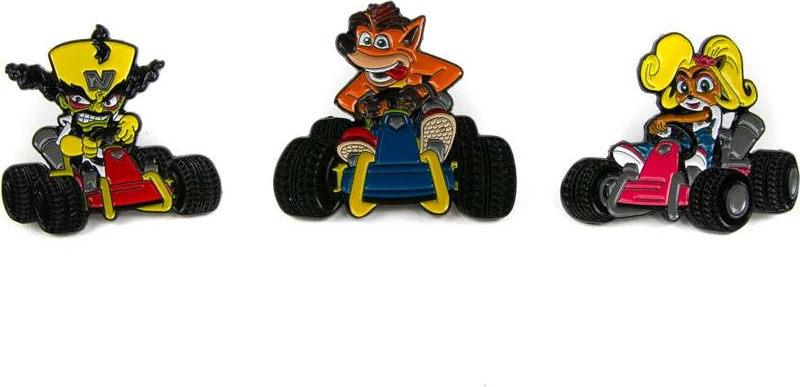 Set pinash enamel Numskull Crash Team Racing Nitro-Fueled, Crash Bandicoot, set 11 copë