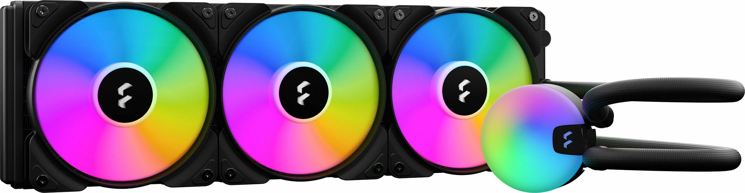 Ftohës uji AIO për procesor Fractal Design Lumen S36 v2 RGB 360 mm ARGB, 3x120 mm, e zezë