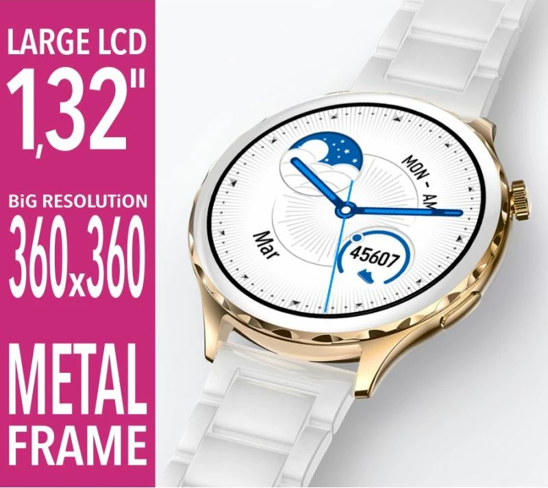 Smartwatch për femra Rubicon, rozë