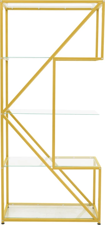 Raft Aylan, xham e metal, ngjyrë ari, 100x30x200cm