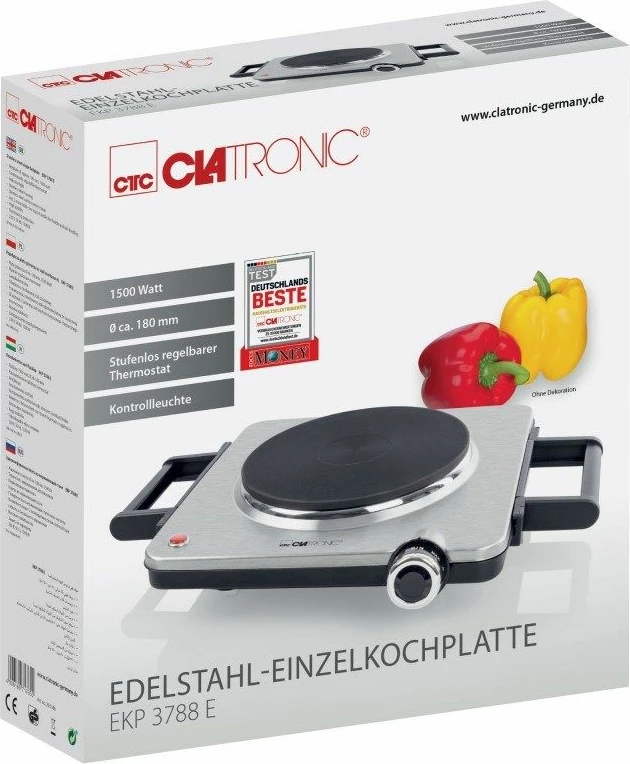 Soba elektrike Clatronic EKP 3788, e zezë/inoks