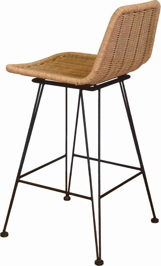 Karrige për bar Denmark, ratan natyral, 42x53x90