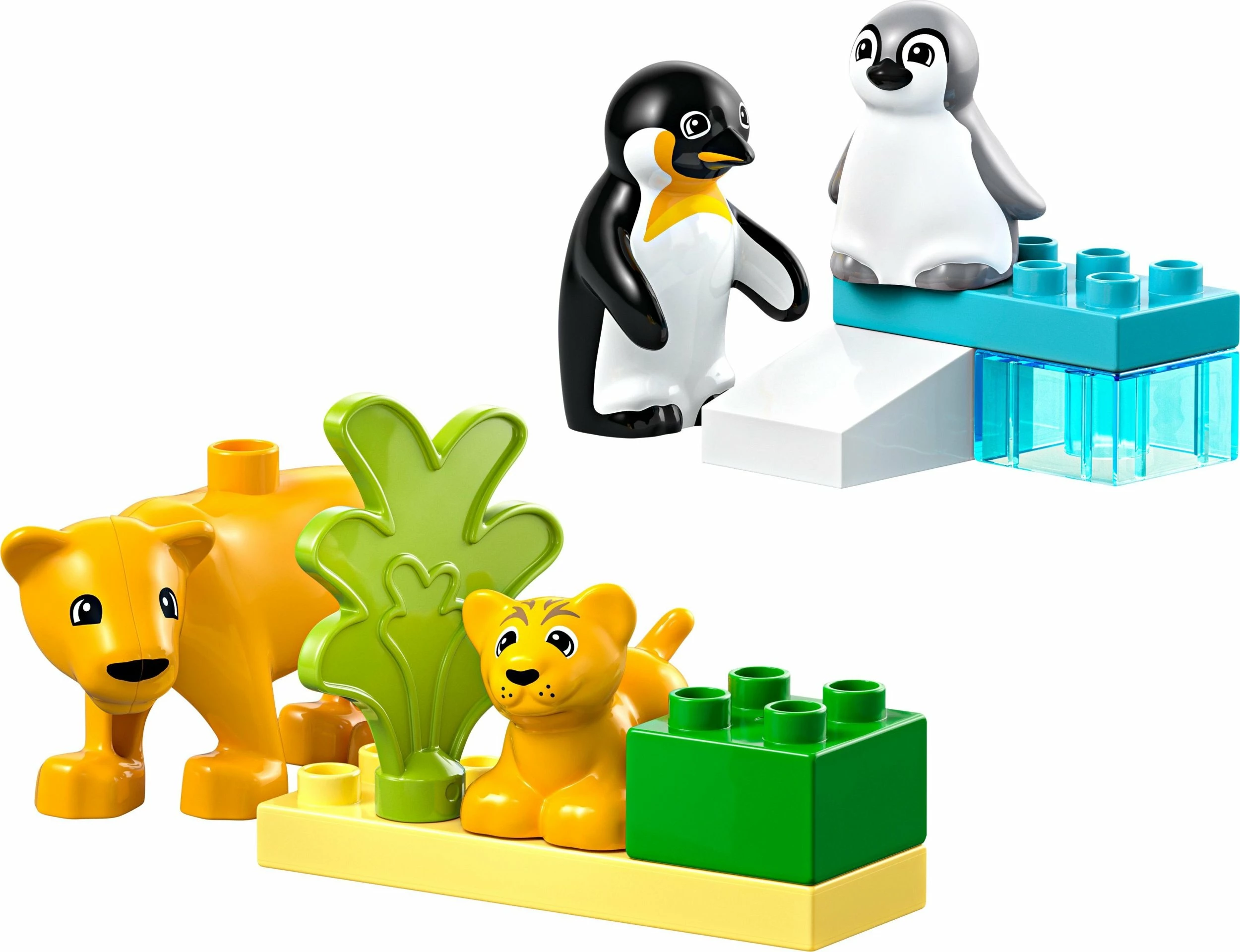 Set LEGO DUPLO Wild Animal Families 10442, 10 copë, për 2+ vjeç, me pinguinë dhe luanë