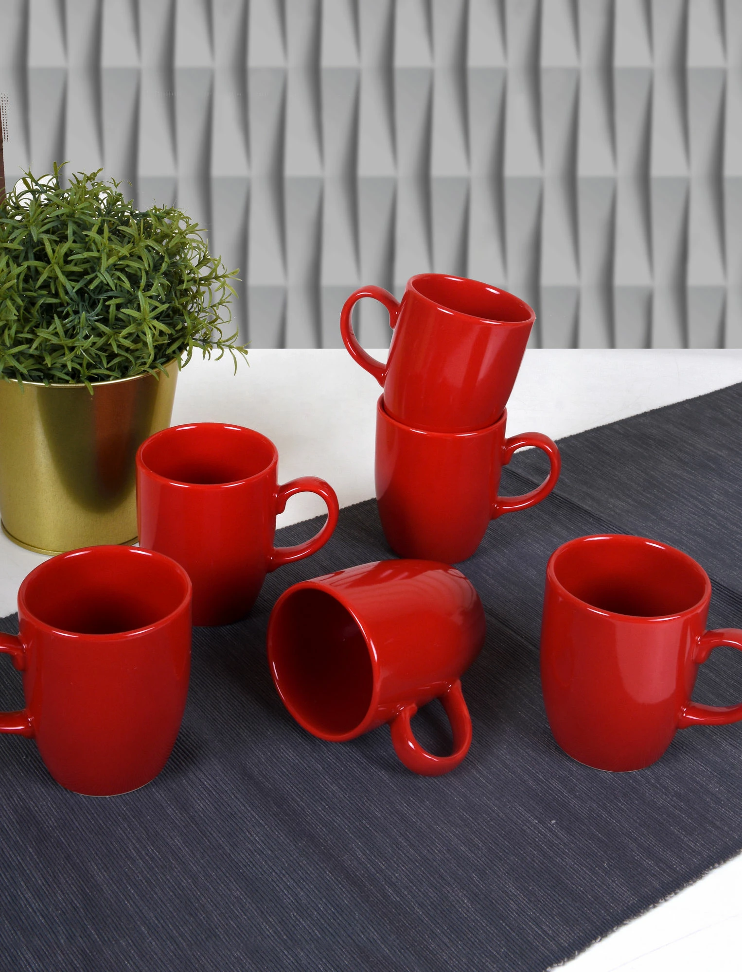 Set gotash të kuqe, 6 copë, Hermia Concept, ST101206F506A000000MAET900