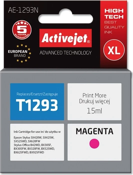 Ngjyrë zëvendësuese Activejet AE-1293N për printer Epson, 15 ml