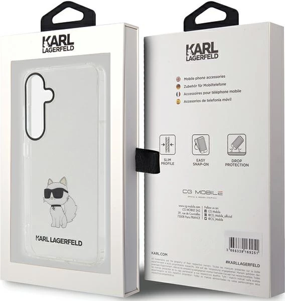 Mbështjellës Karl Lagerfeld KLHCS24MHNCHTCT për Samsung Galaxy S24+, transparent, IML Choupette