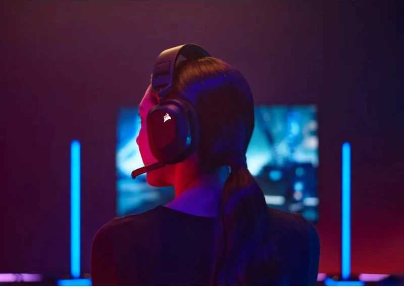 Headset gaming Corsair HS80 RGB Wireless Carbon, e zezë
