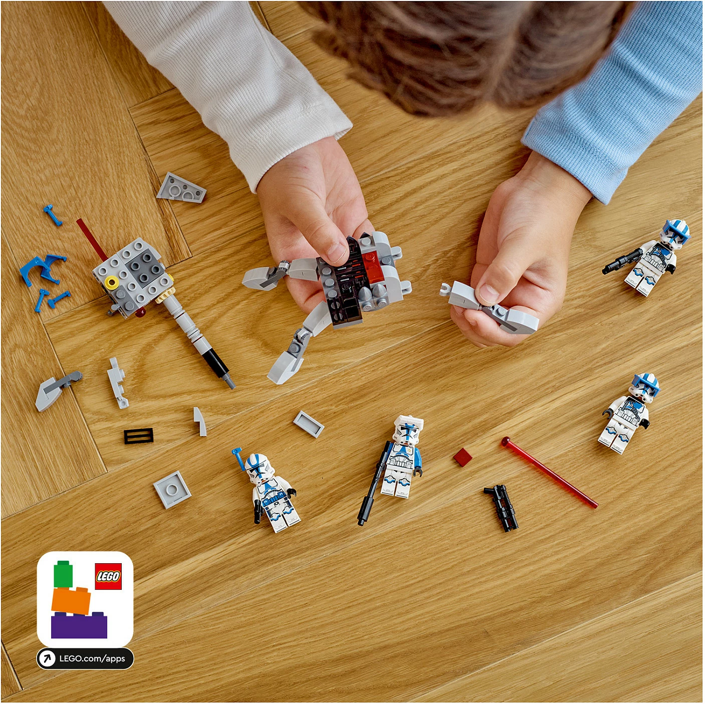 Set ndërtimi LEGO Star Wars 501st Clone Troopers, 119 pjesë, shumëngjyrësh