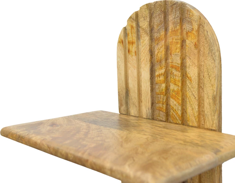 Set rafte muri prej druri mango, natyral, Arcadia, 3 copë, 30x20x40cm