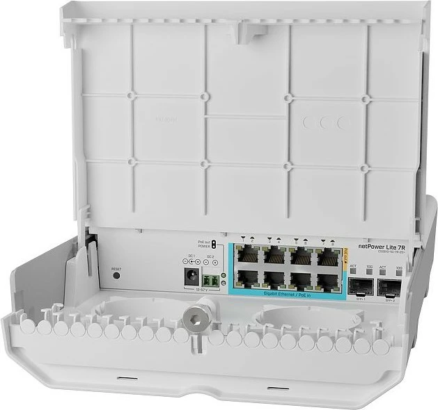 Switch MikroTik netPower Lite 7R, Gigabit Ethernet (10/100/1000), PoE, Bardhë